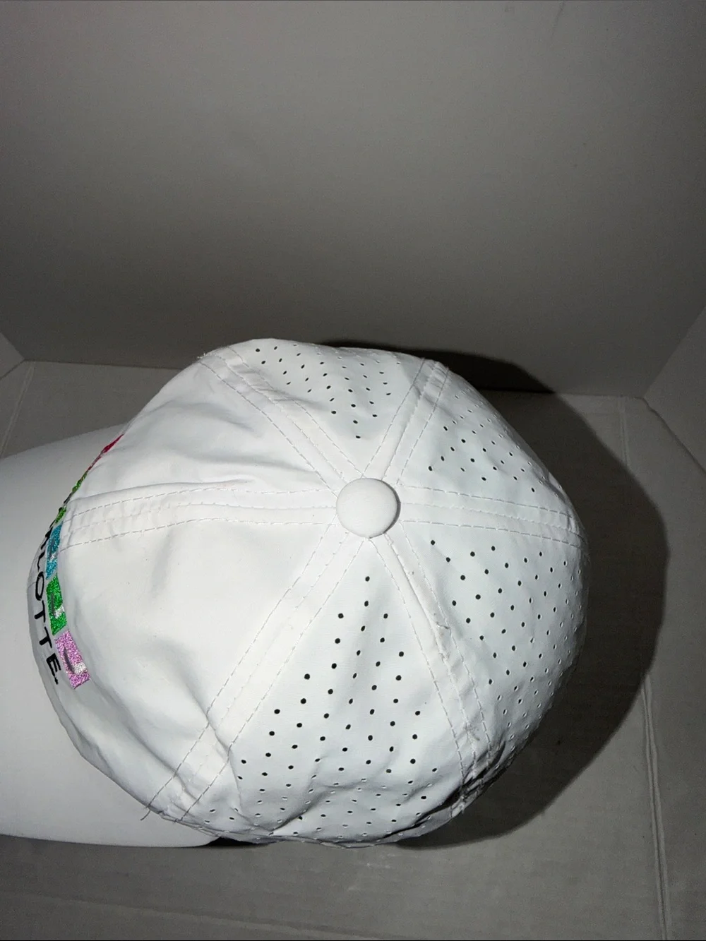 Charlotte Pickleball White Baseball Cap with Multicolor JJ Logo